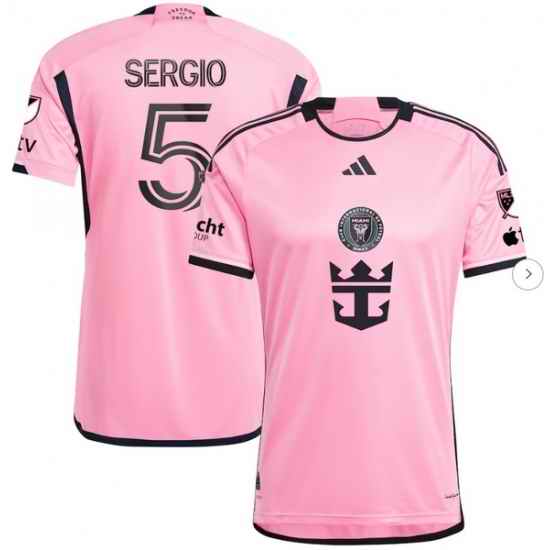 Men's Inter Miami CF Sergio Busquets adidas Pink 2024 2getherness Authentic Player Jersey